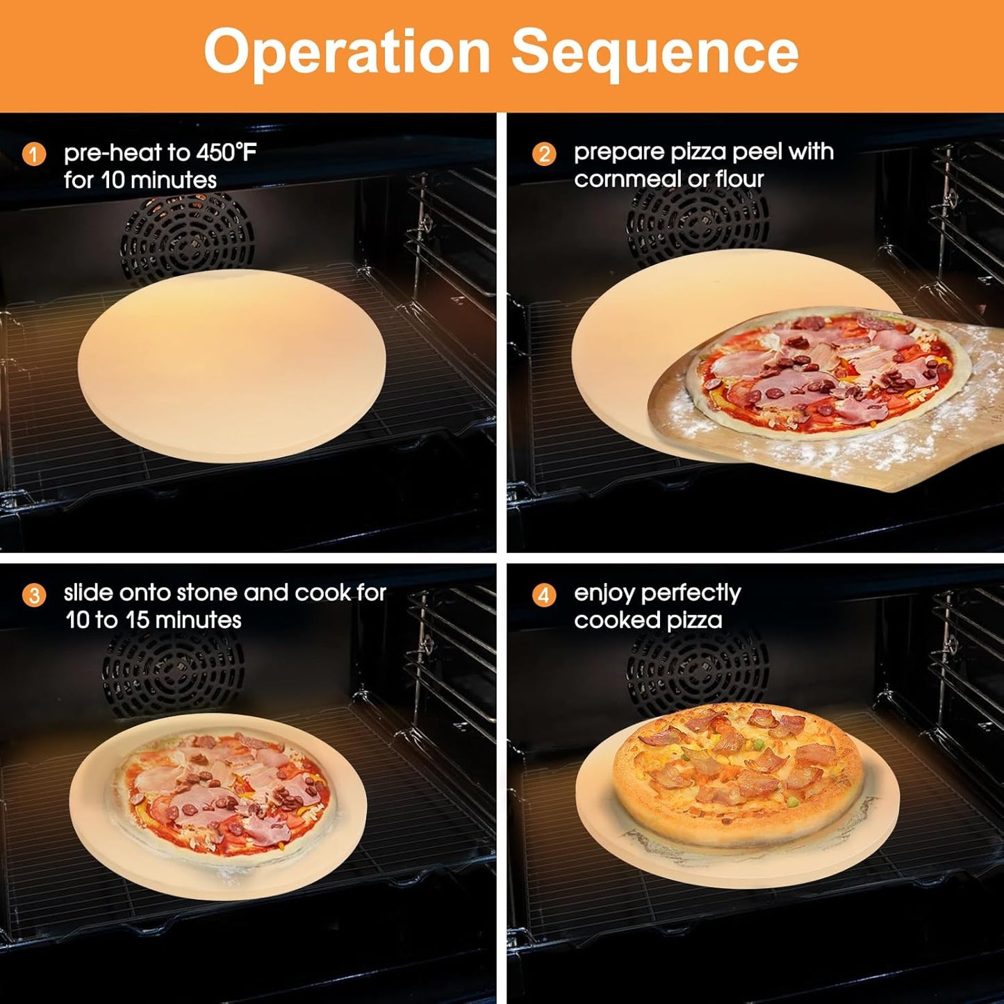 Small 10 inch Round Pizza Stone,for RV Camper Oven,Round baking stone Grill,Can make pizza, bread, pies,BBQ, Durable and Safe, Give away Plastic Scraper - Culinary Roots