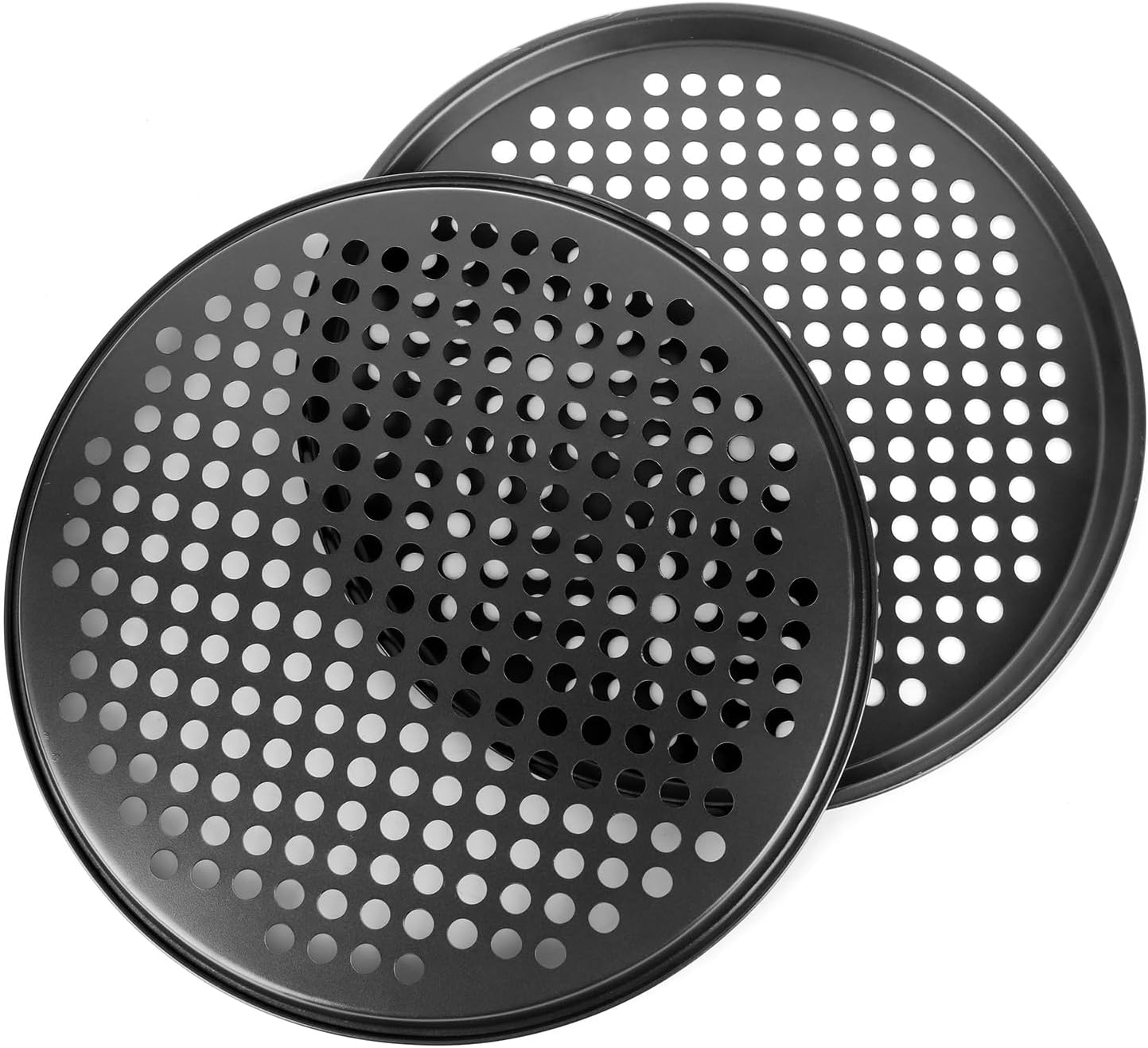 6PCS Pizza Pan with Holes 12 inch Round Pizza Pan Set Nonstick Pizza Baking Pan Carbon Steel Pizza Tray Black Pizza Crisper Pan for Home Baking Kitchen - Culinary Roots