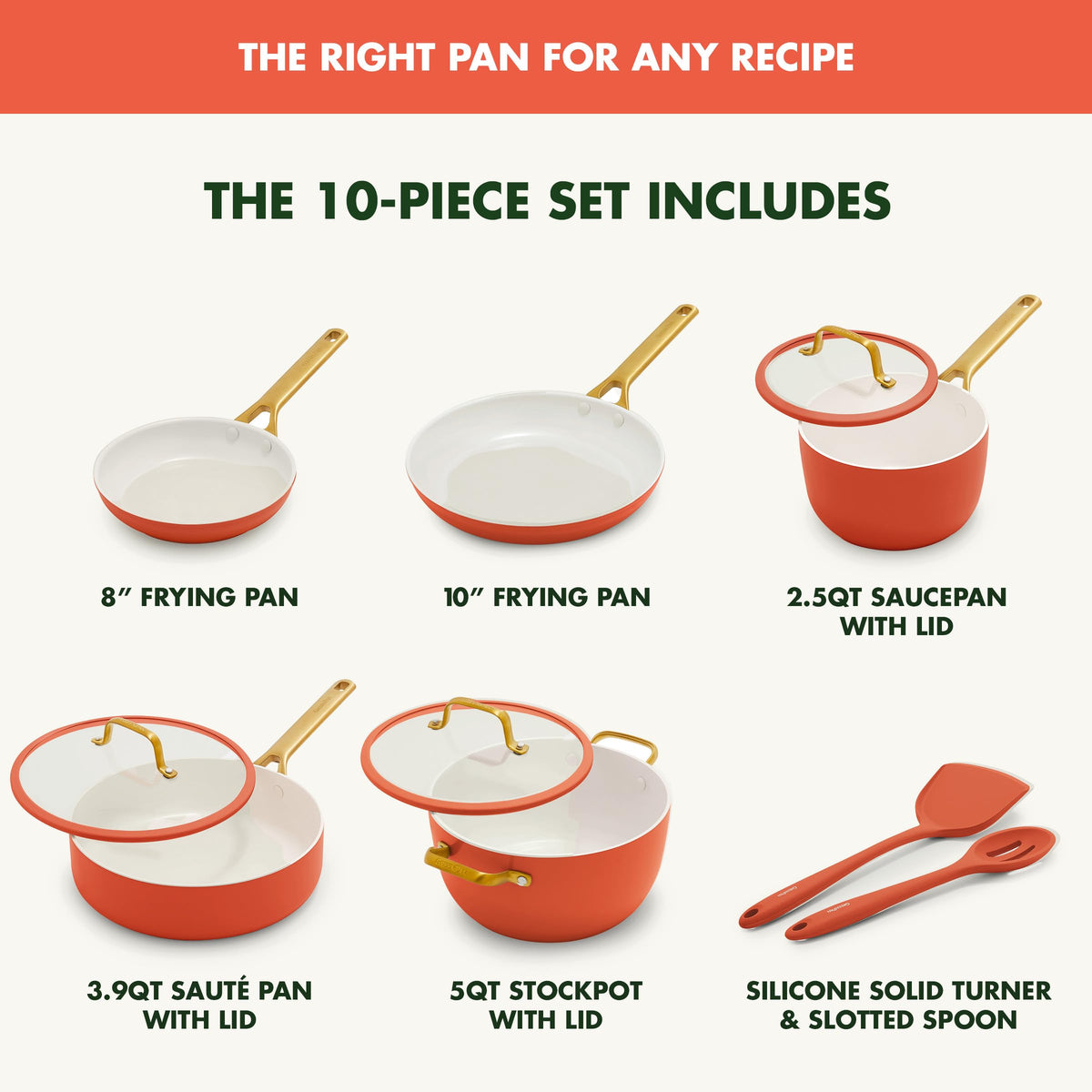 Nonstick Reserve Pro 10 Piece Cookware Set