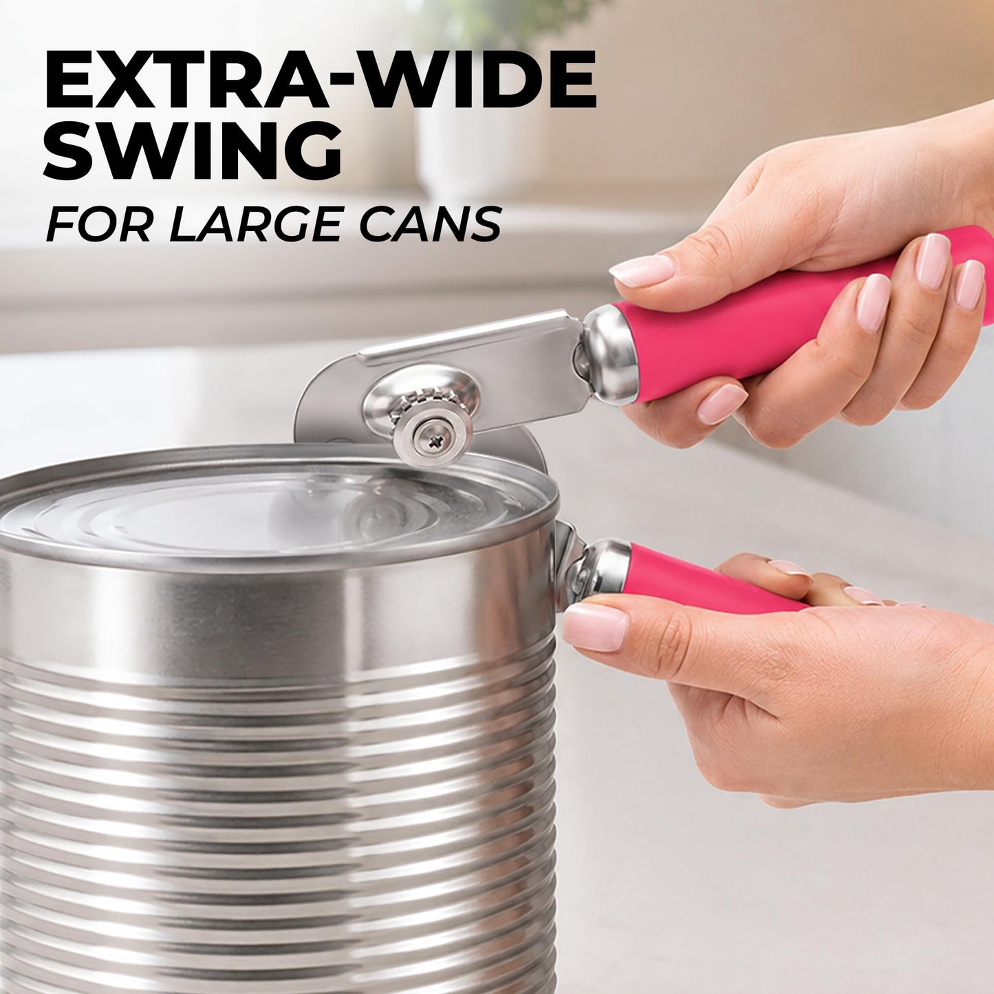 Stainless Steel Swing Open Manual Can Opener Comfortable Grip