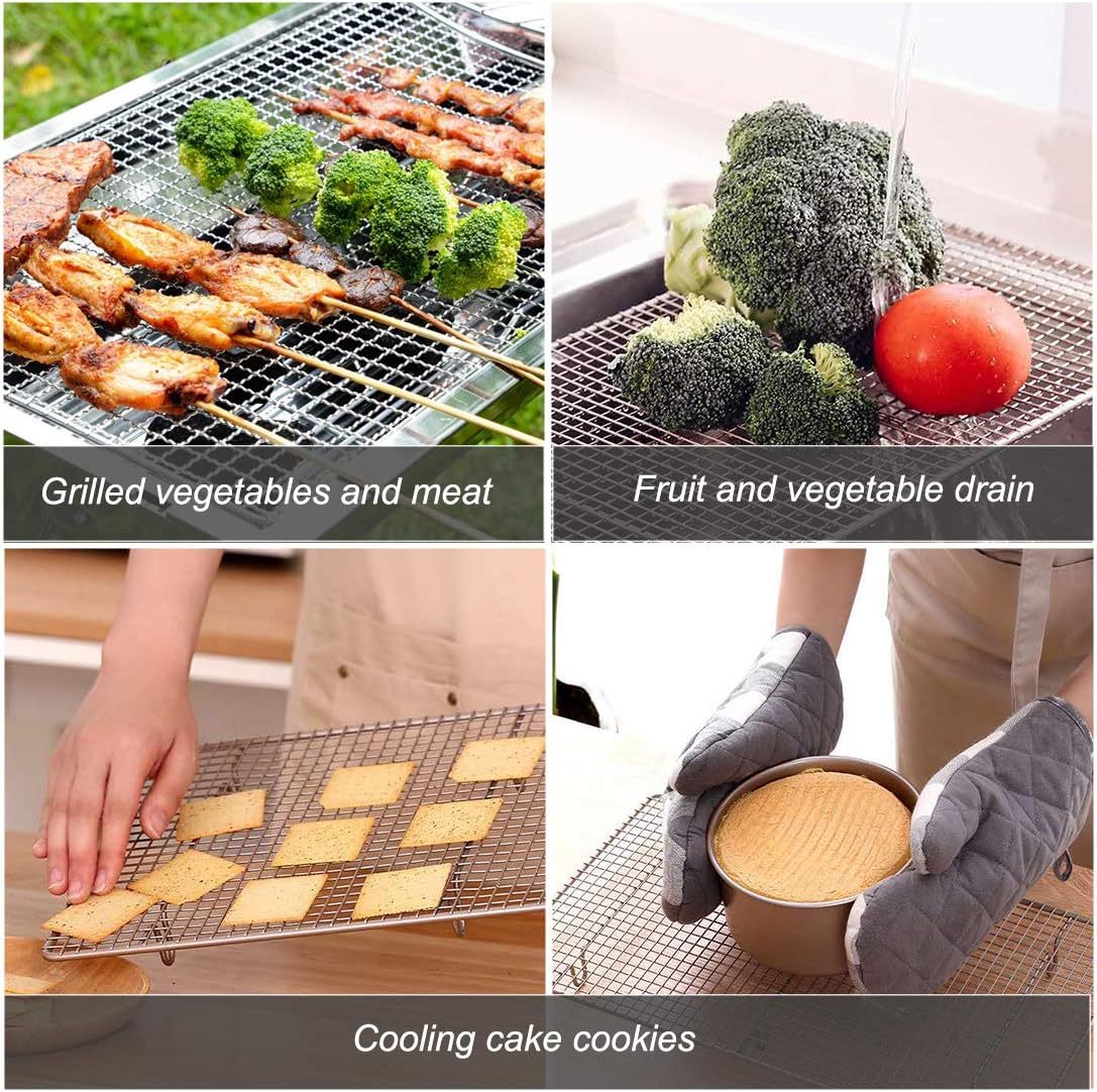100% Stainless Steel Wire Cooling Rack Heavy Duty Roasting Rack for Baking Cooking Roasting Grilling - Culinary Roots