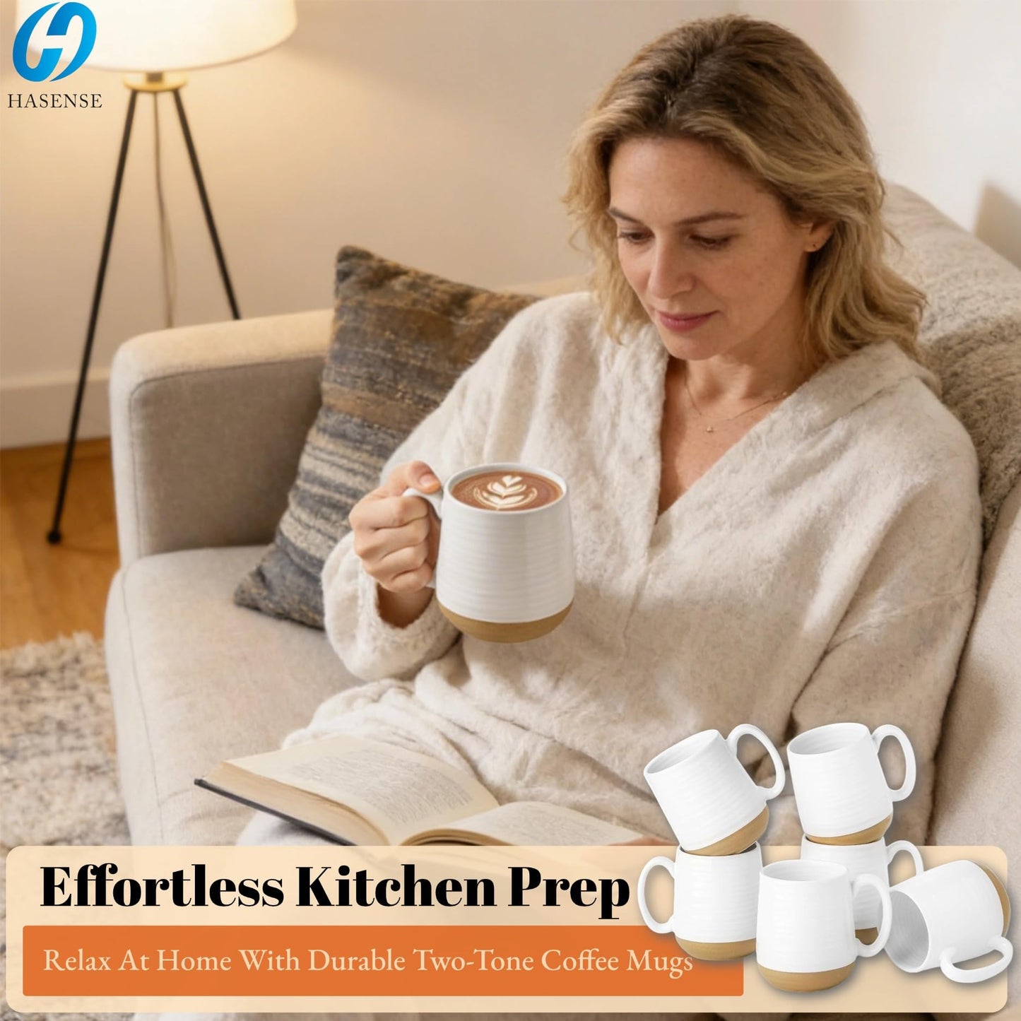 Coffee Mugs Set of 6 (6 Count)