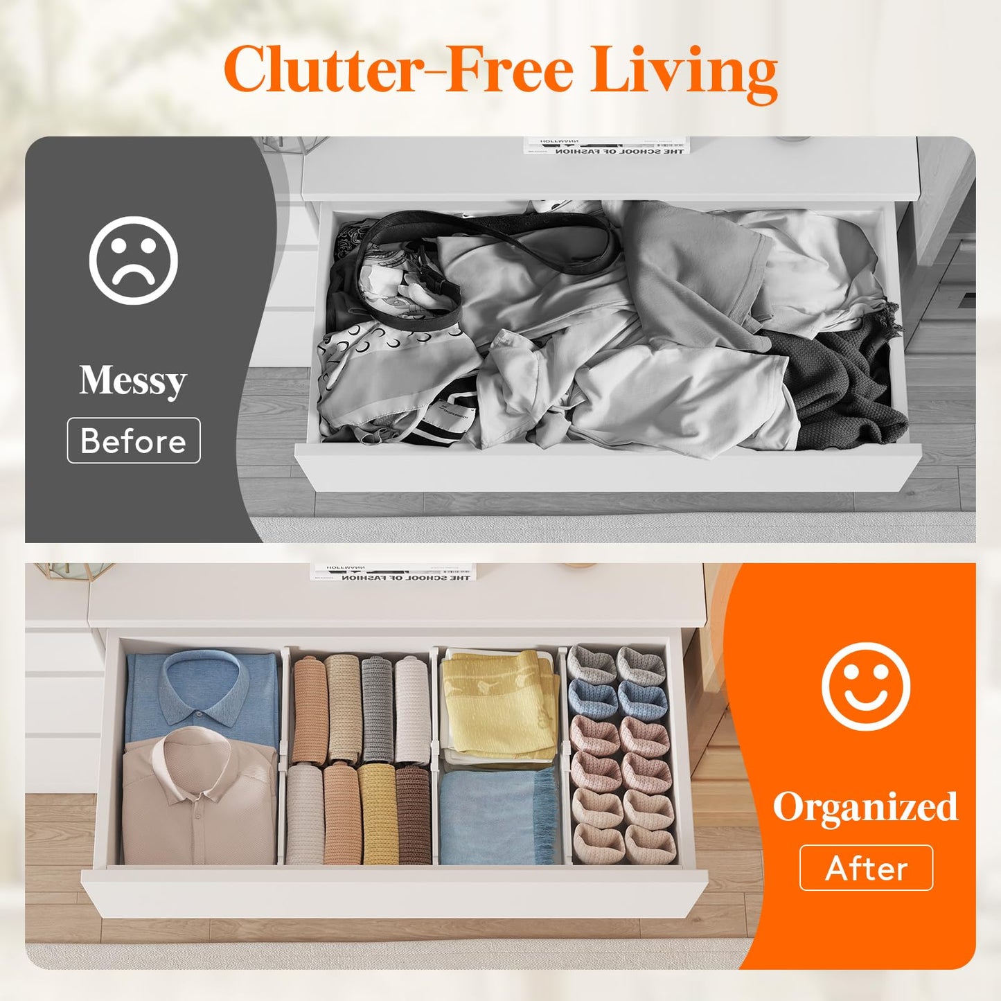 5 Pack 4" High Drawer Dividers (5 Count)