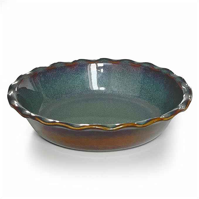 Emile Henry Made In France 175th ANNIVERSARY PIE DISH, BLUE/SABLE