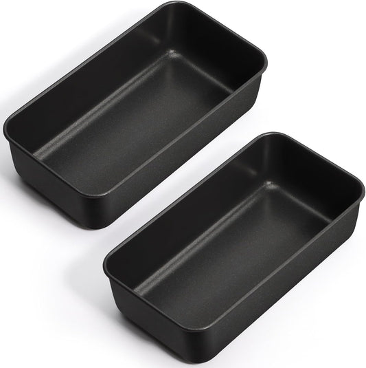 P&P CHEF Loaf Pan Set, 9 x 5 Inch Bread Pans, Stainless Steel Loaf Toast Baking Pans For Bread Meatloaf Lasagna Cake, Healthy & Non Toxic, Oven & Dishwasher Safe,(Black, 2Pcs) - Culinary Roots