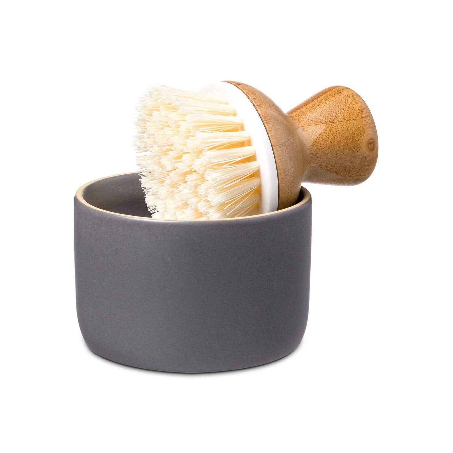 Bubbly Palm Brush & Ceramic Soap Dispenser