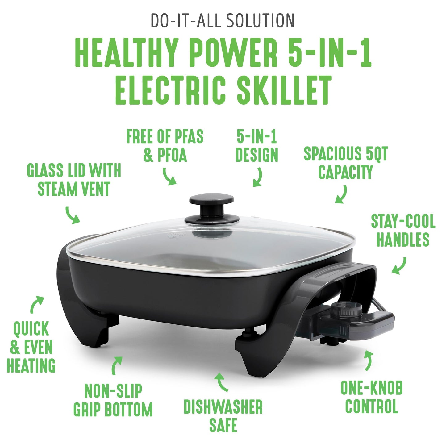 12" 5QT Electric Skillet