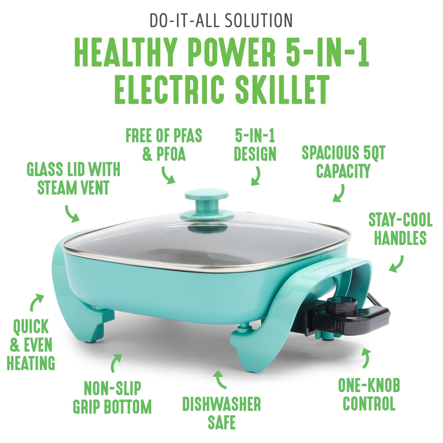 12" 5QT Electric Skillet