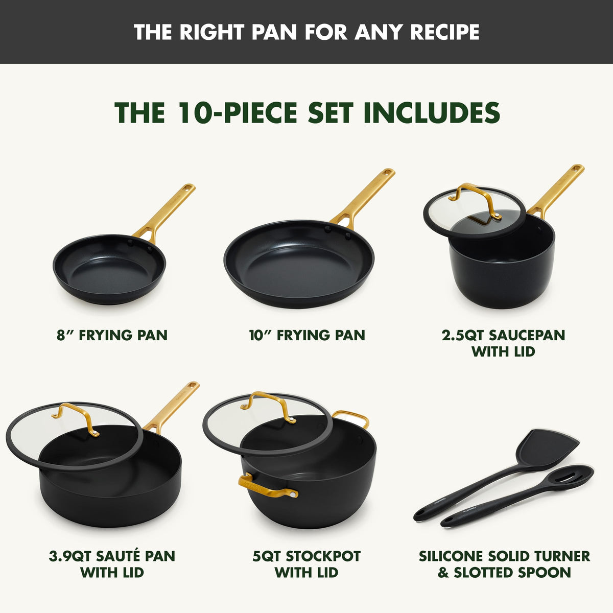 Nonstick Reserve Pro 10 Piece Cookware Set