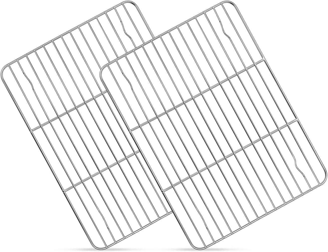 2 Pack Small Baking Cooling Racks, Homikit 9.7 * 7.5 Inch Stainless Steel Wire Rack for Cooking Roasting Grilling, Fit for Toaster Oven Pan, Non-toxic & Heavy-Duty - Culinary Roots