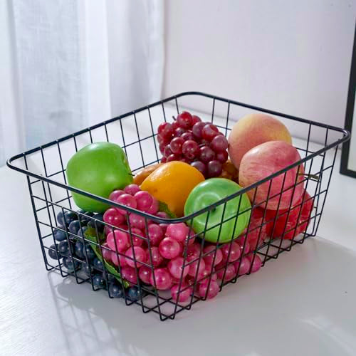 Extra Large】Wire Kitchen Storage Baskets 2 Packs