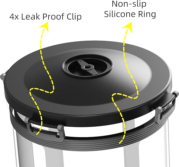 15 Minute Vacuum Tumbler Marinator for Meat Vegetable with Leak Proof Clip and Free Meat Tenderizer