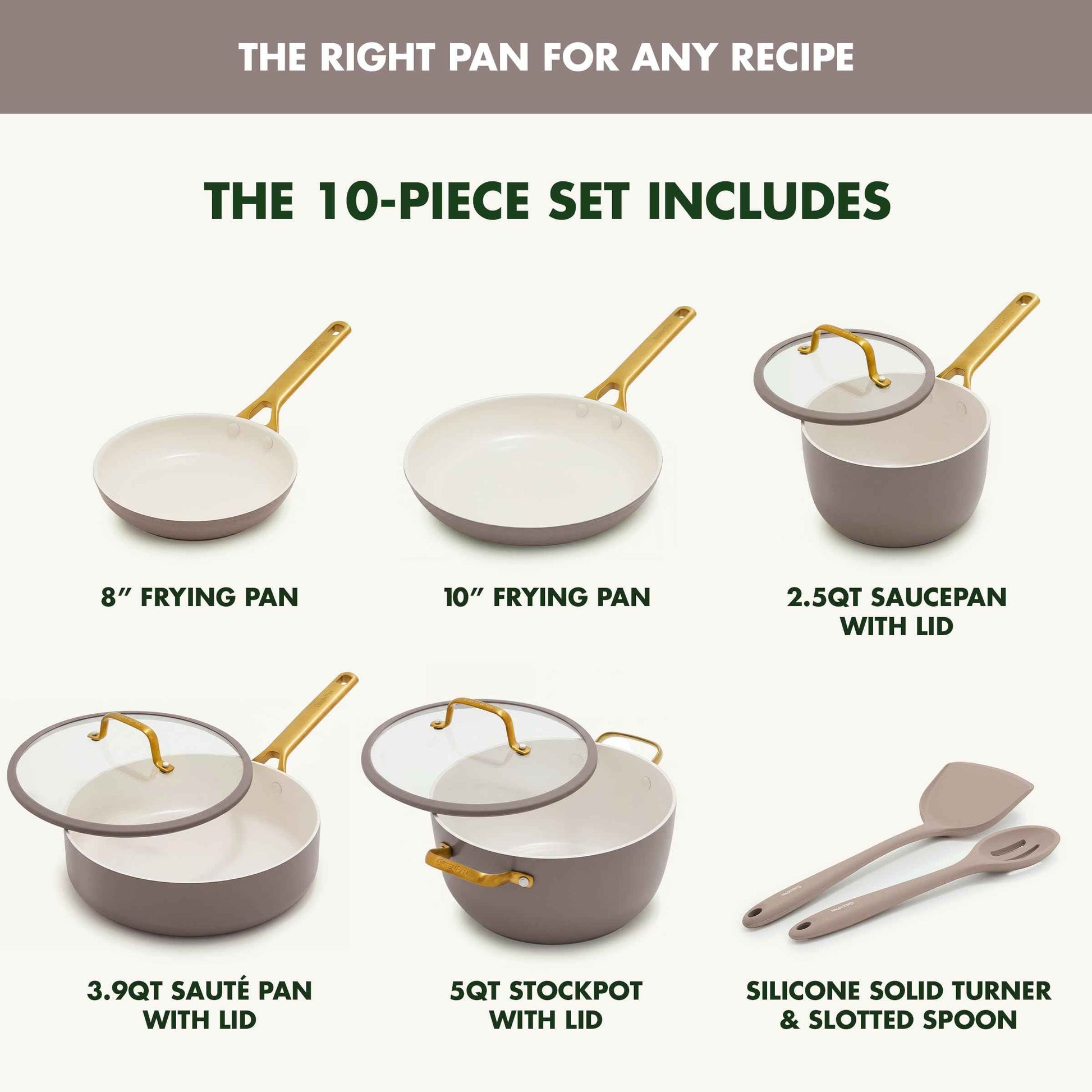 Nonstick Reserve Pro 10 Piece Cookware Set