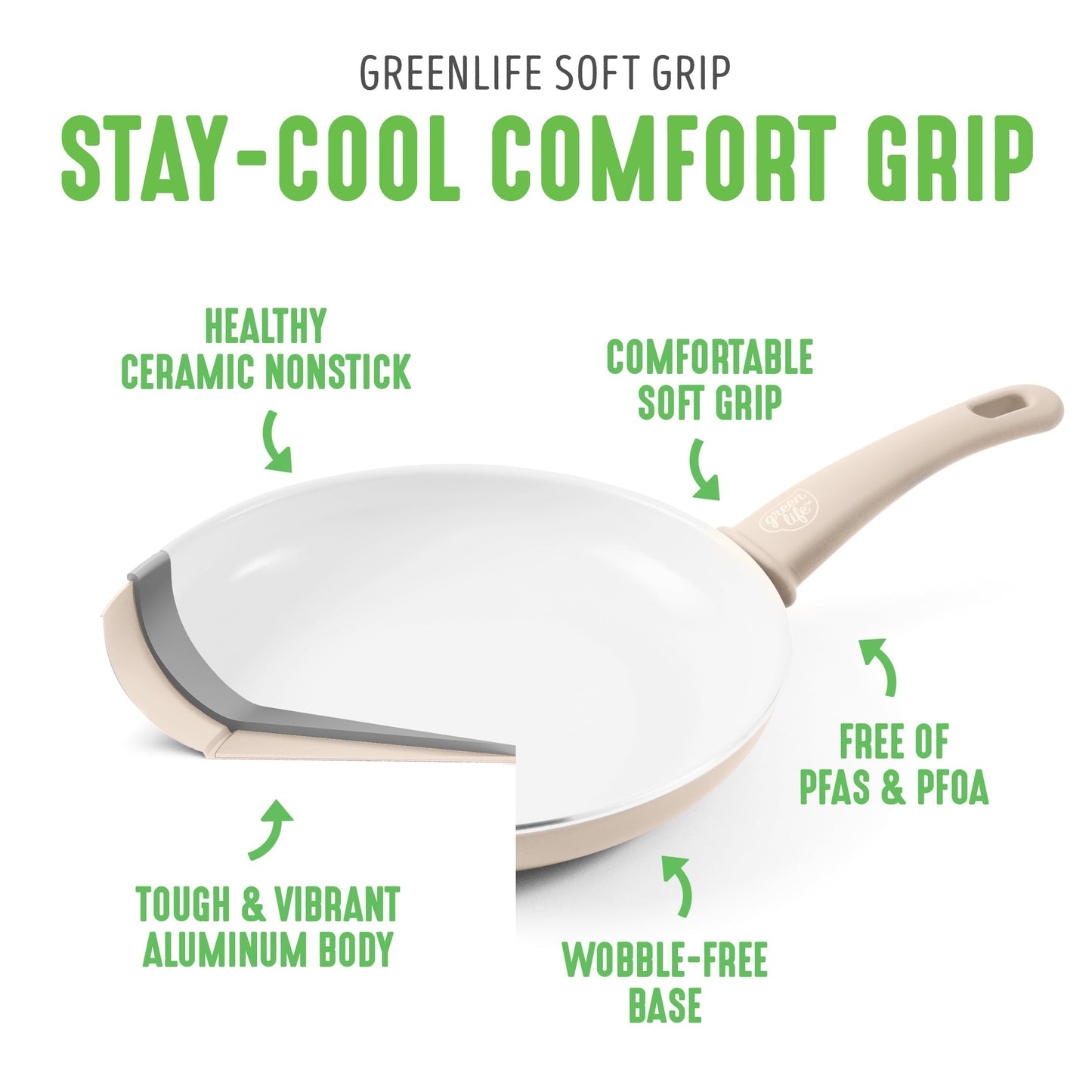 16 Piece Ceramic Nonstick Pots & Pans Cookware Set