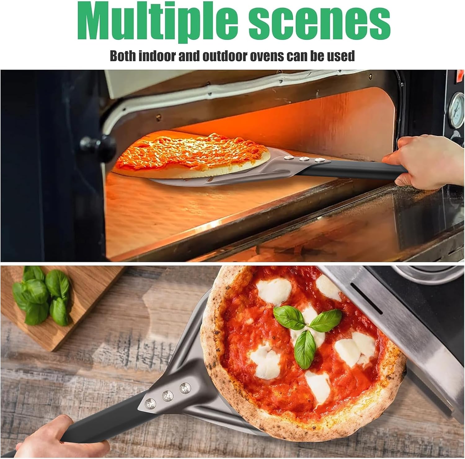 Pizza Turning Peel 7 Inch Round Aluminum Perforated Pizza Peel Turner with Metal Handle Pizza Paddle for Homemade Pizza Oven Accessories - Culinary Roots