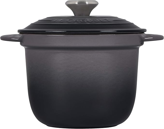 Le Creuset Enameled Cast Iron Rice Pot with Lid & Stoneware Insert, 2.25 qt., Oyster