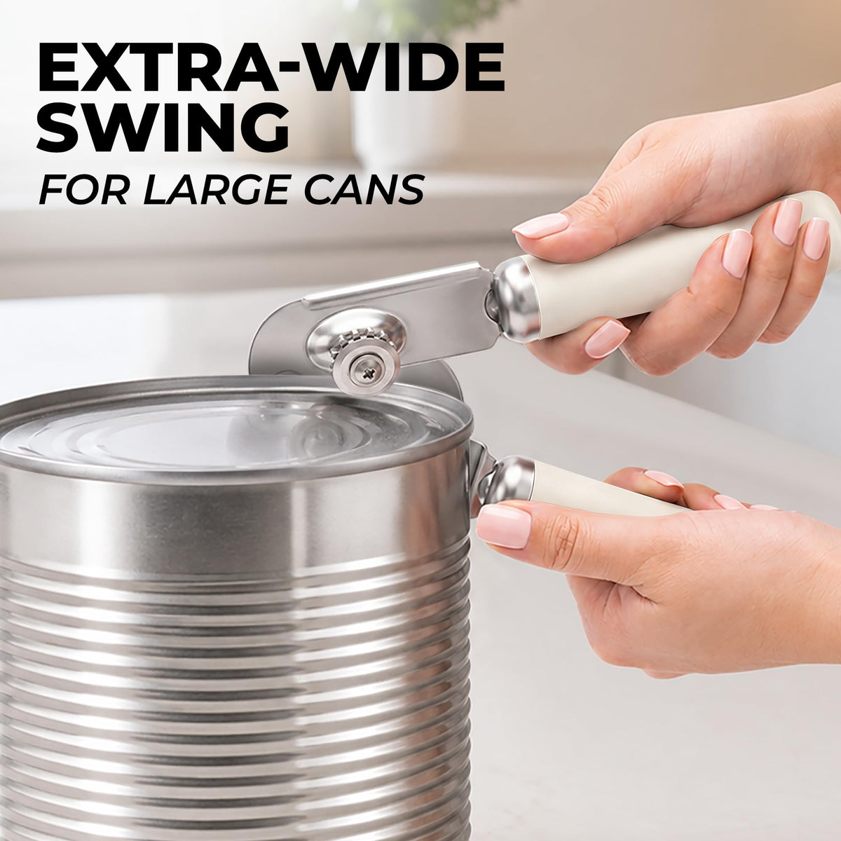 Stainless Steel Swing Open Manual Can Opener Comfortable Grip