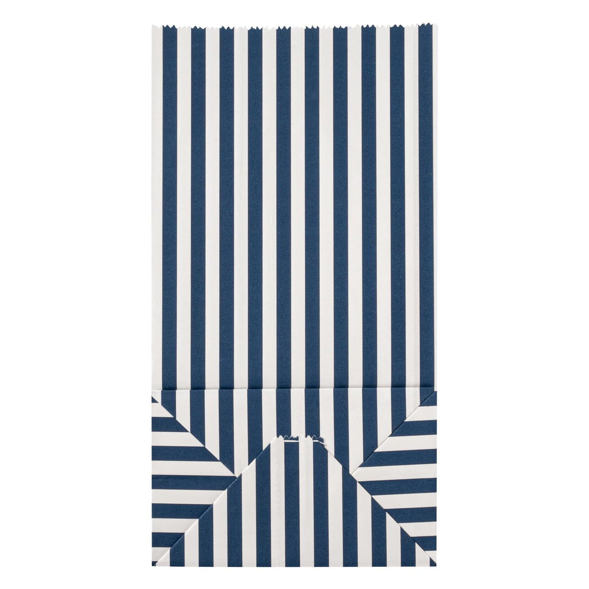 Blue And White Stripe Paper Bag (100 Count)
