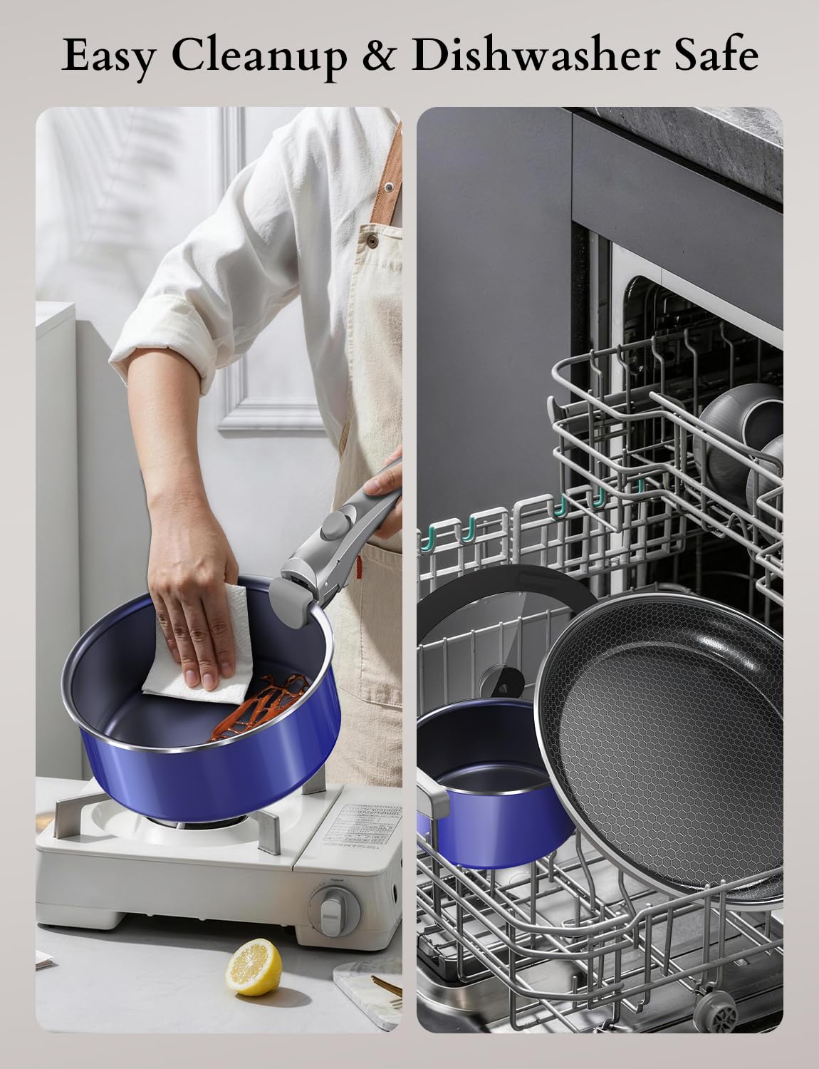 Ceramic Pots and Pans Set Non Stick