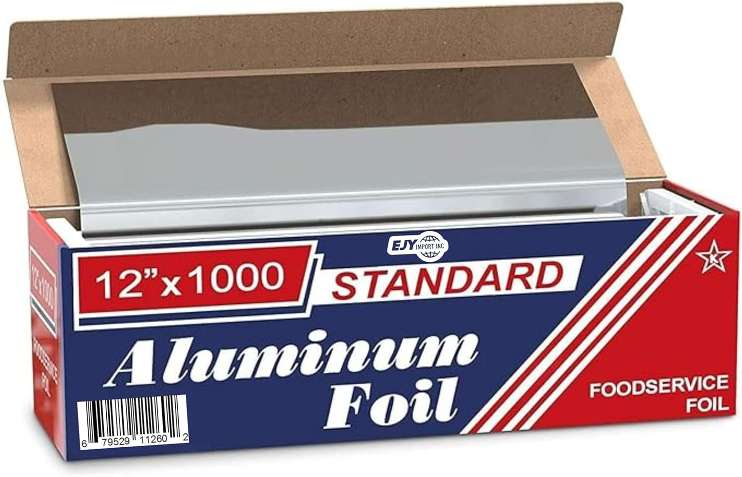 Standard Premium Aluminum Foil | 12”x1000 Feet Long | Industrial Size and Strength | Commercial Grade & Length Foil Wrap for Food Service Industry and Home Use| Strong Silver (1 Pack)