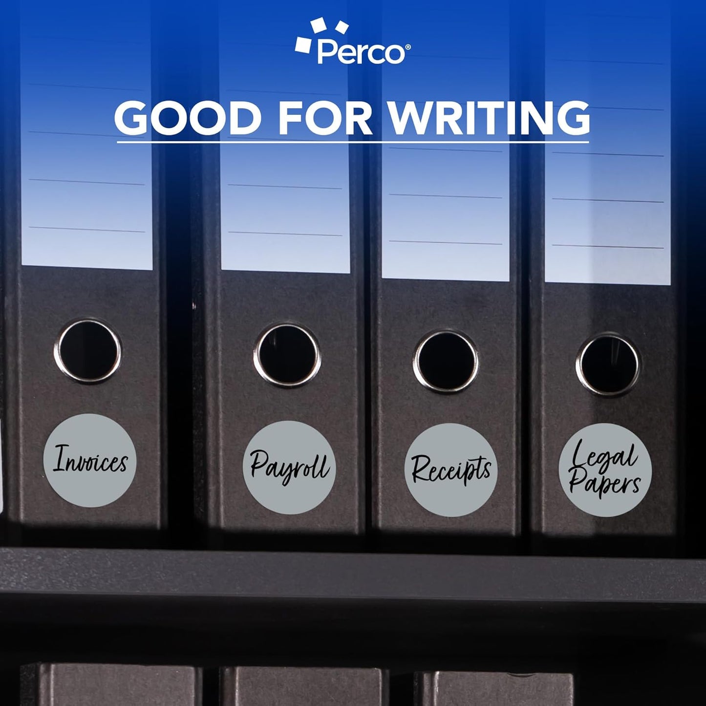 Perco Grey 3-Inch Perforated Circle Dot Sticker Labels — 10 Rolls, 5,000 Round Stickers — with Permanent Adhesive for Moving Boxes, Sale Signage, Displays, Status Messaging—Made in USA