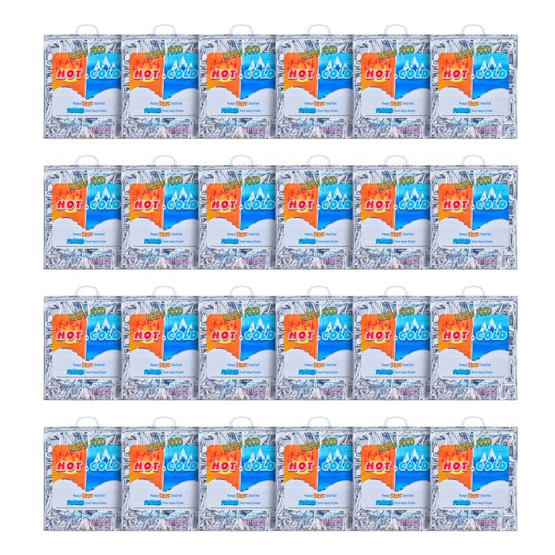 Hot and Cold Insulated Bags for Food Delivery (24 Count)