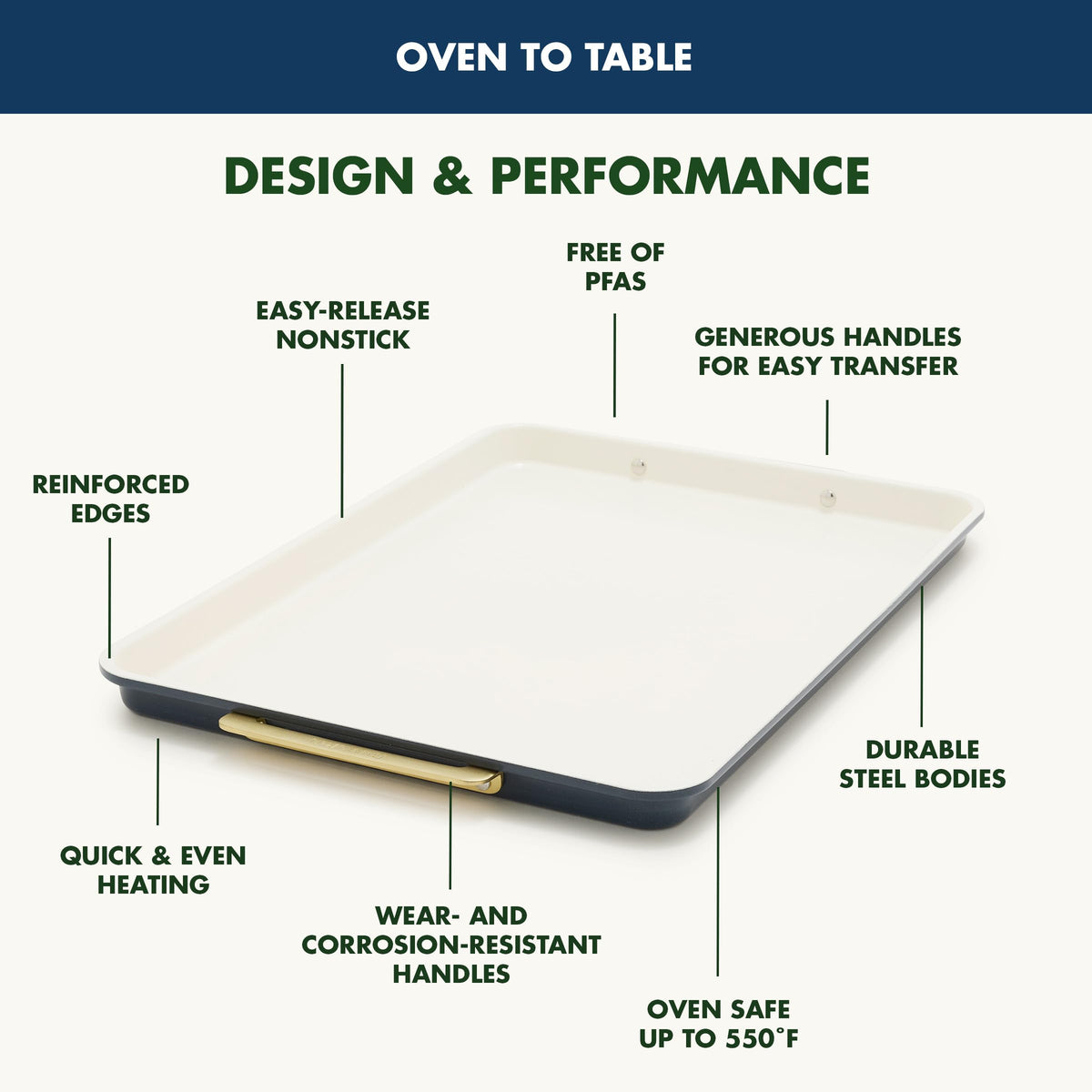 Bakeware 13"x18" Half Baking Sheet Pan