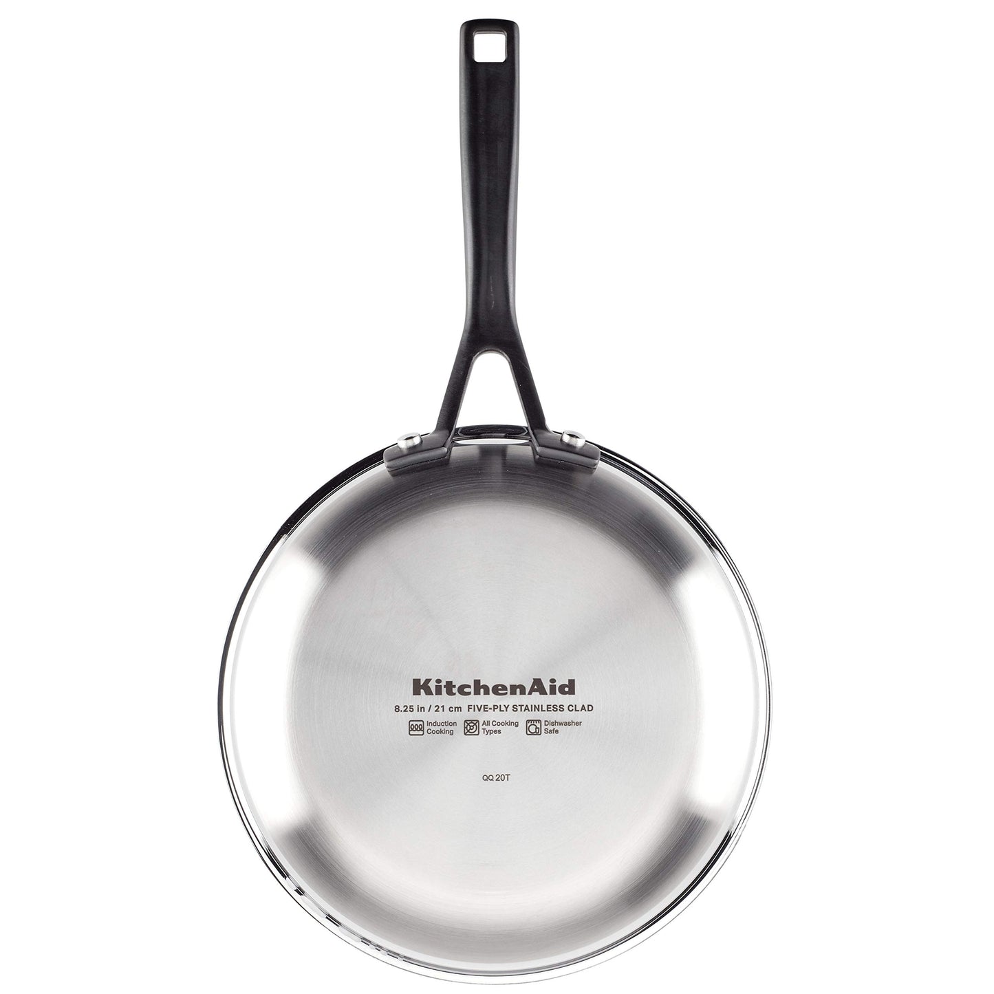 5 Ply Clad Polished Stainless Steel Nonstick Fry Pan