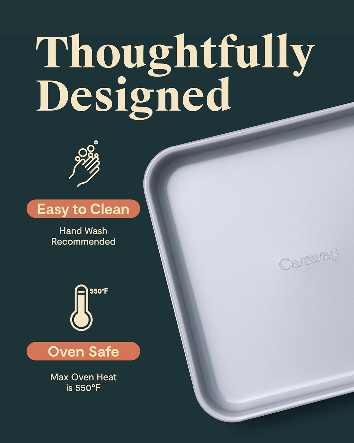 Caraway 9” Square Pan Duo - Non-Stick Ceramic Coating - Free From Forever Chemicals - Cake Pan Perfect for Brownies, Lemon Bars, & More - Black - Culinary Roots