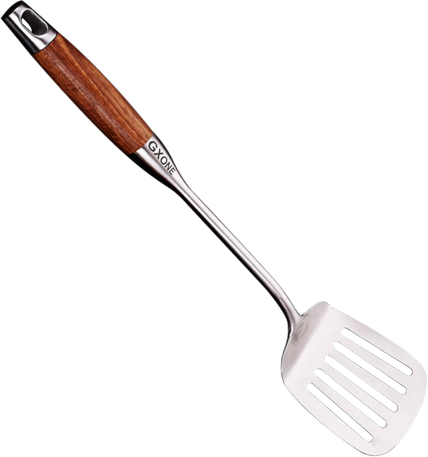 Metal Spatula,304 Stainless Steel Wok Spatula with Heat Resistant Wooden Handle,Silver/15.7Inch - Culinary Roots