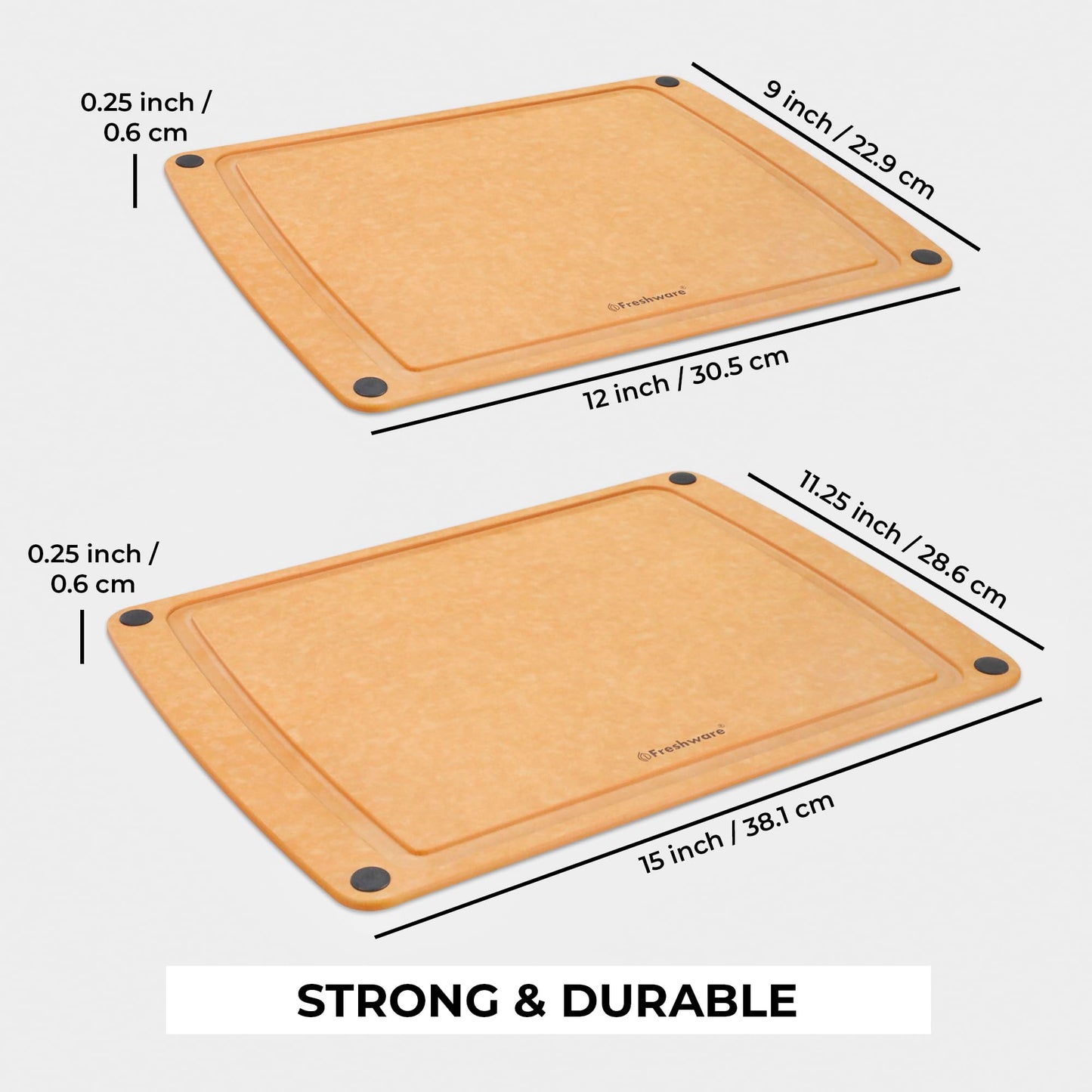 Wood Cutting Boards for Kitchen (2 Count)