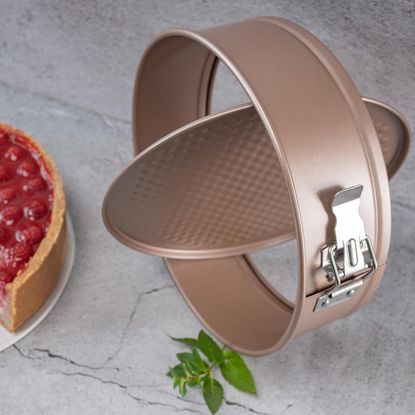 Non Toxic Nonstick 9 inch Springform Pan | 9'' Cheesecake Mold | Leakproof Spring-form Round Cake Pans | Nontoxic Non Stick Spring Form Pan for Baking | Spring-Form Pans Leak Proof - Culinary Roots