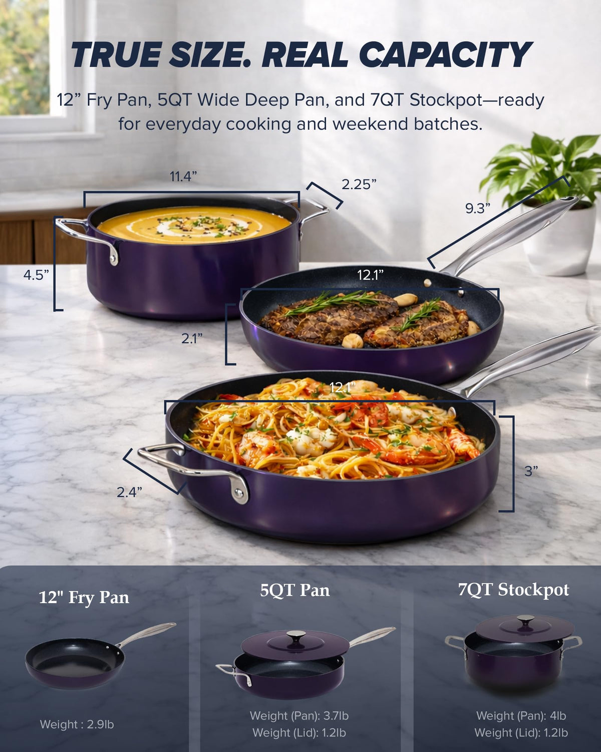 Essential Series 5PC Ceramic Cookware Set PFAS