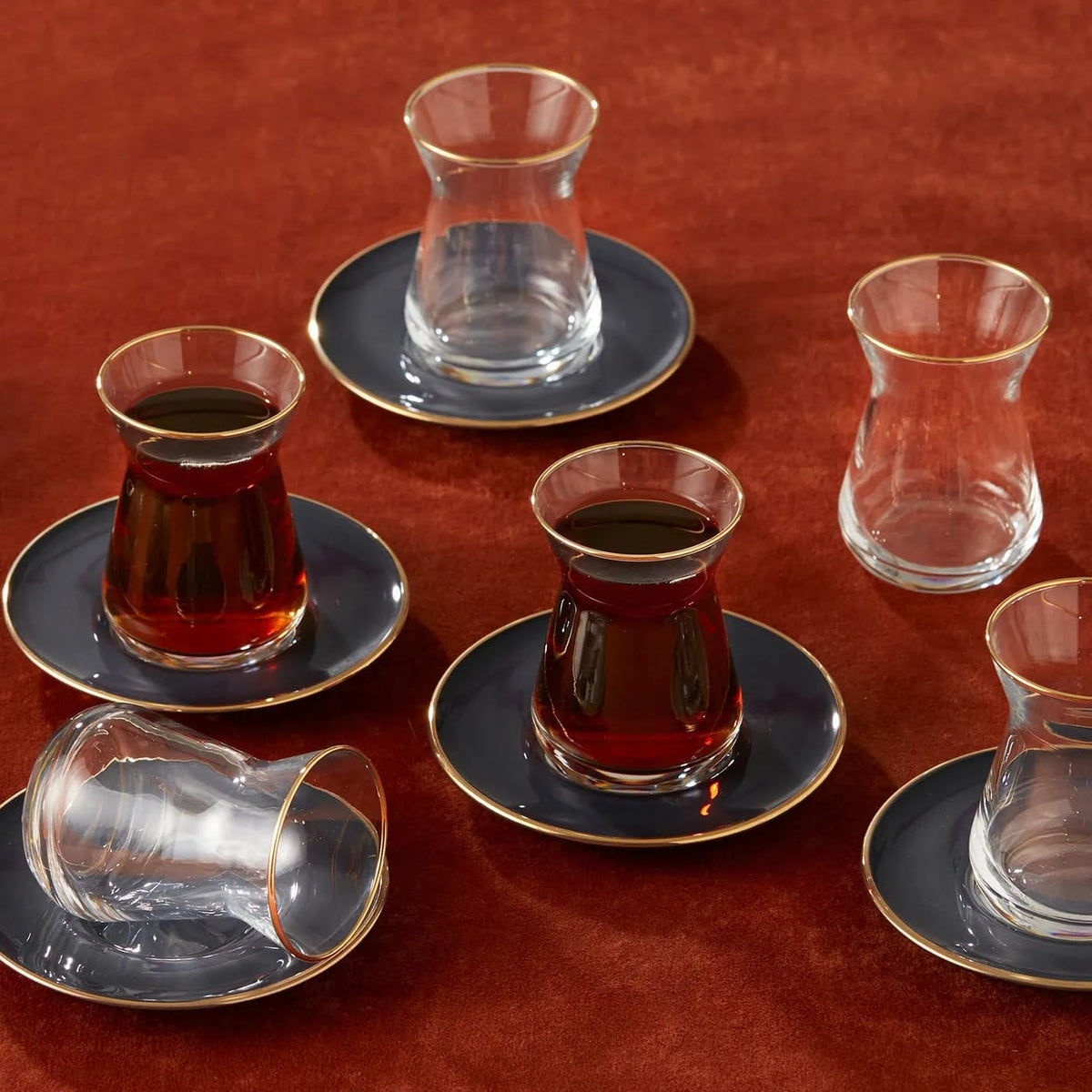 Turkish Tea Glasses Set for 6 (6 Count)