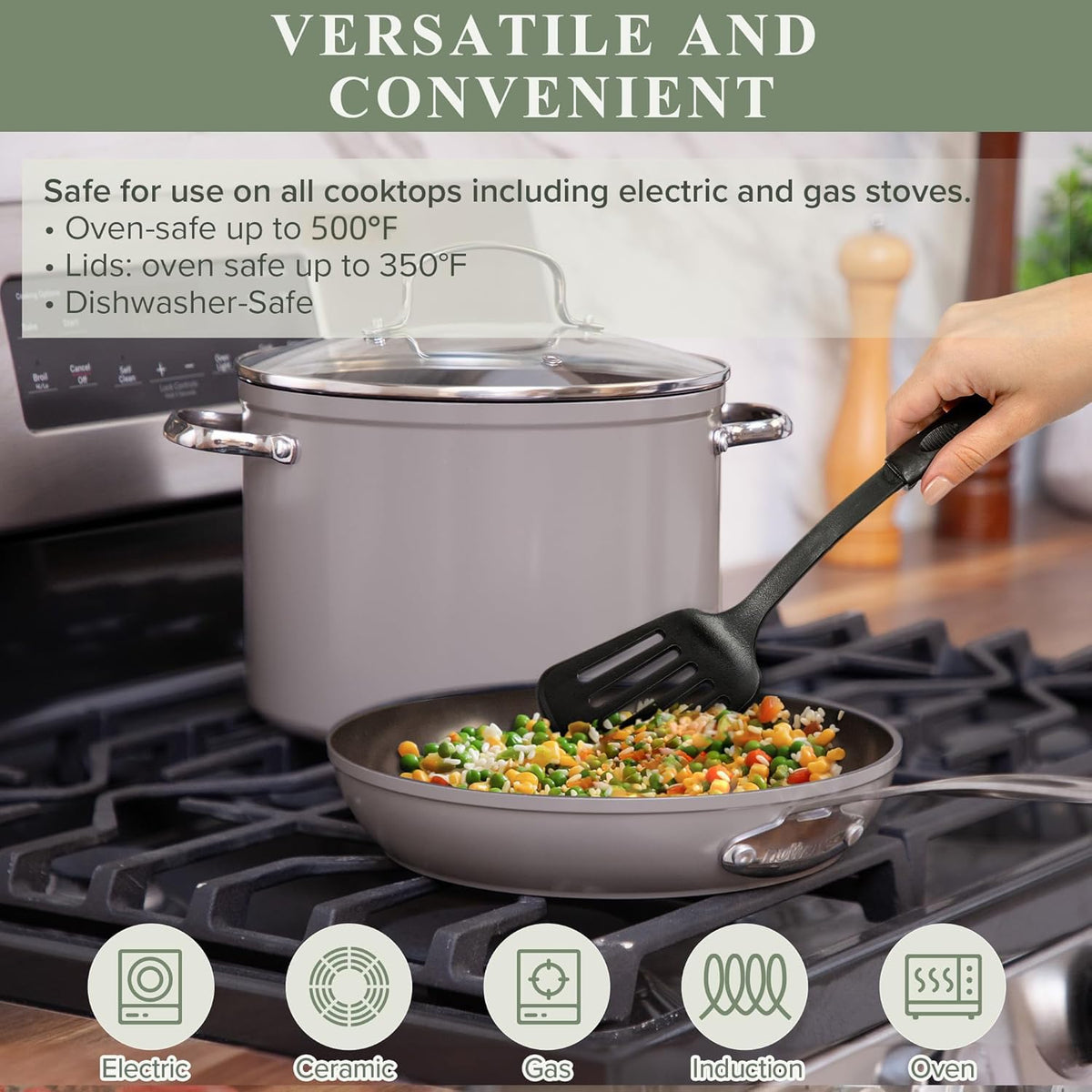 Healthy Duralon Blue Ceramic Nonstick Cookware Set