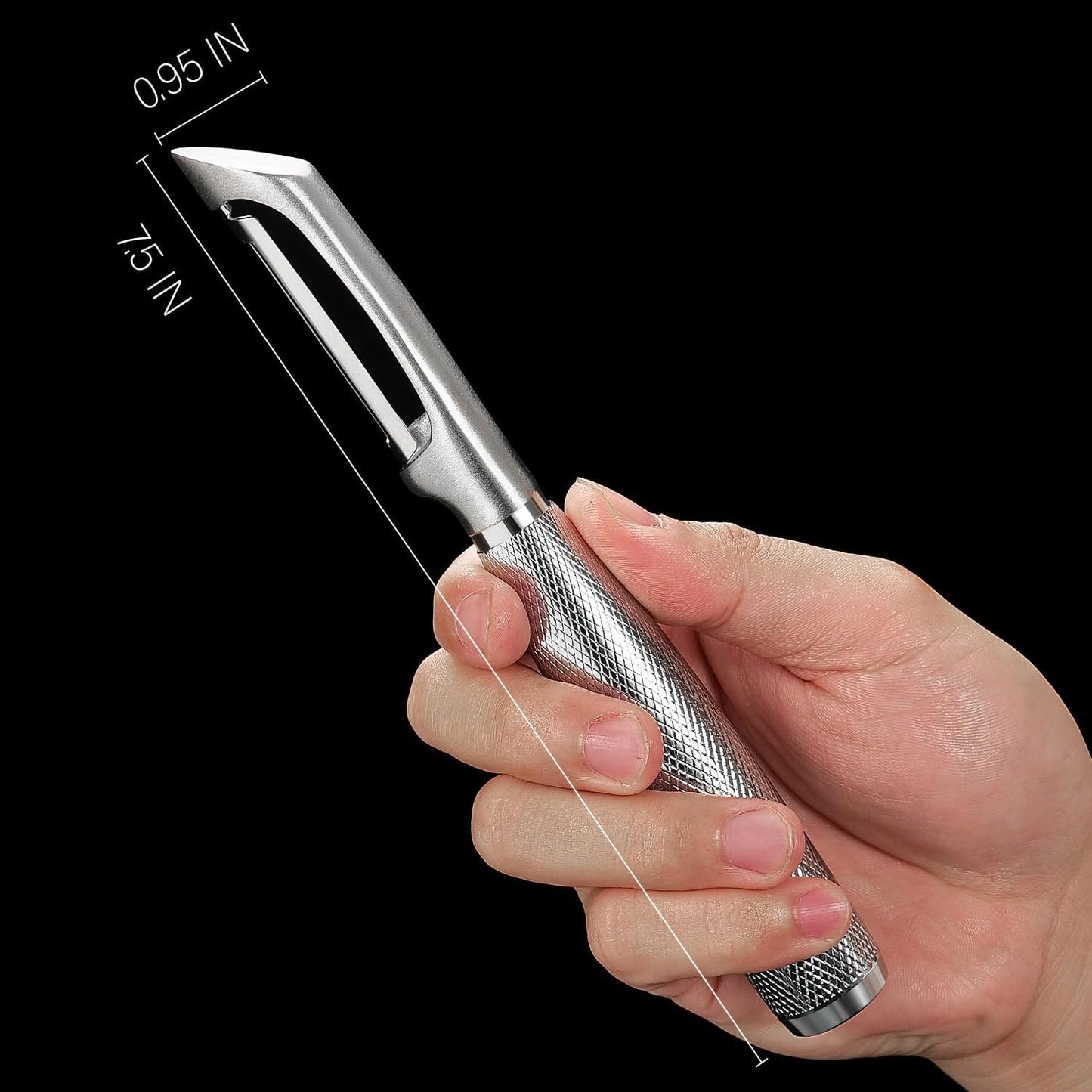 I-Type Vegetable Peeler, Silver Chrome Finish, 304 Stainless Steel Blade, Ultra Sharp Potato Peeler for Apples, Carrots, Heavy Duty Kitchen Peeler - Culinary Roots