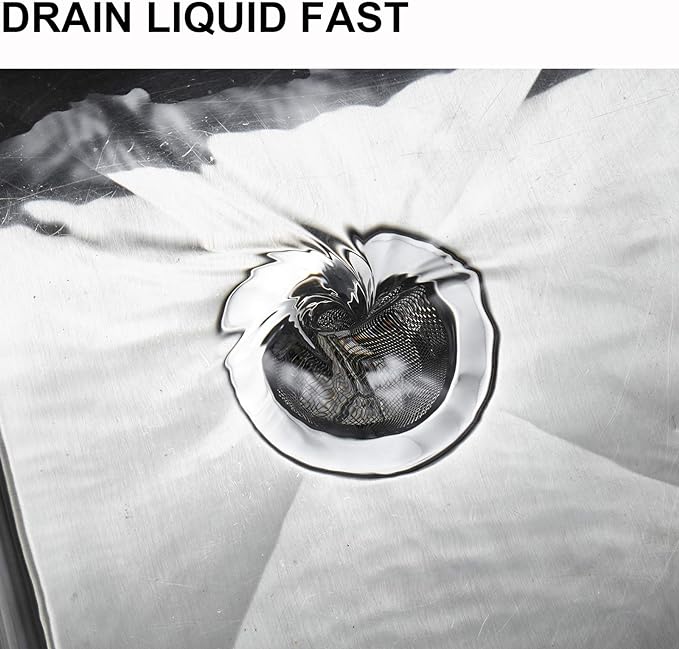 LASSHSWA 3 PCS Kitchen Sink Strainer Stainless Steel, Kitchen Sink Drain Strainer，Sink Strainers with Large Wide Rim 4.5" Diameter for Kitchen Sinks