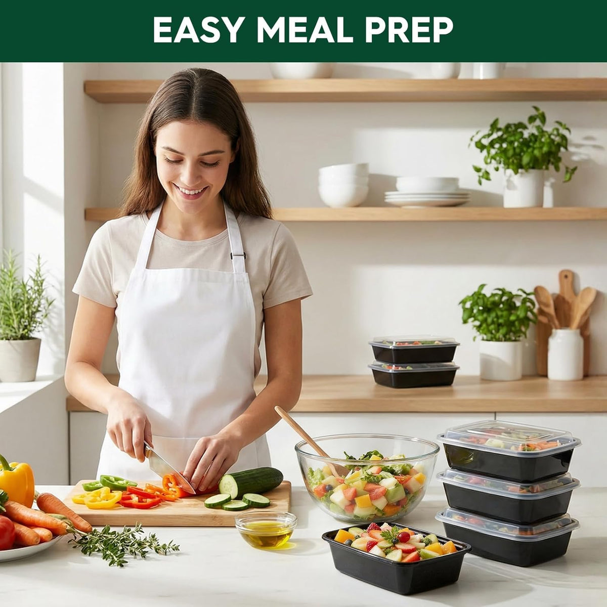 Glotoch Meal Prep Containers 32oz 50 Pack (50 Count)