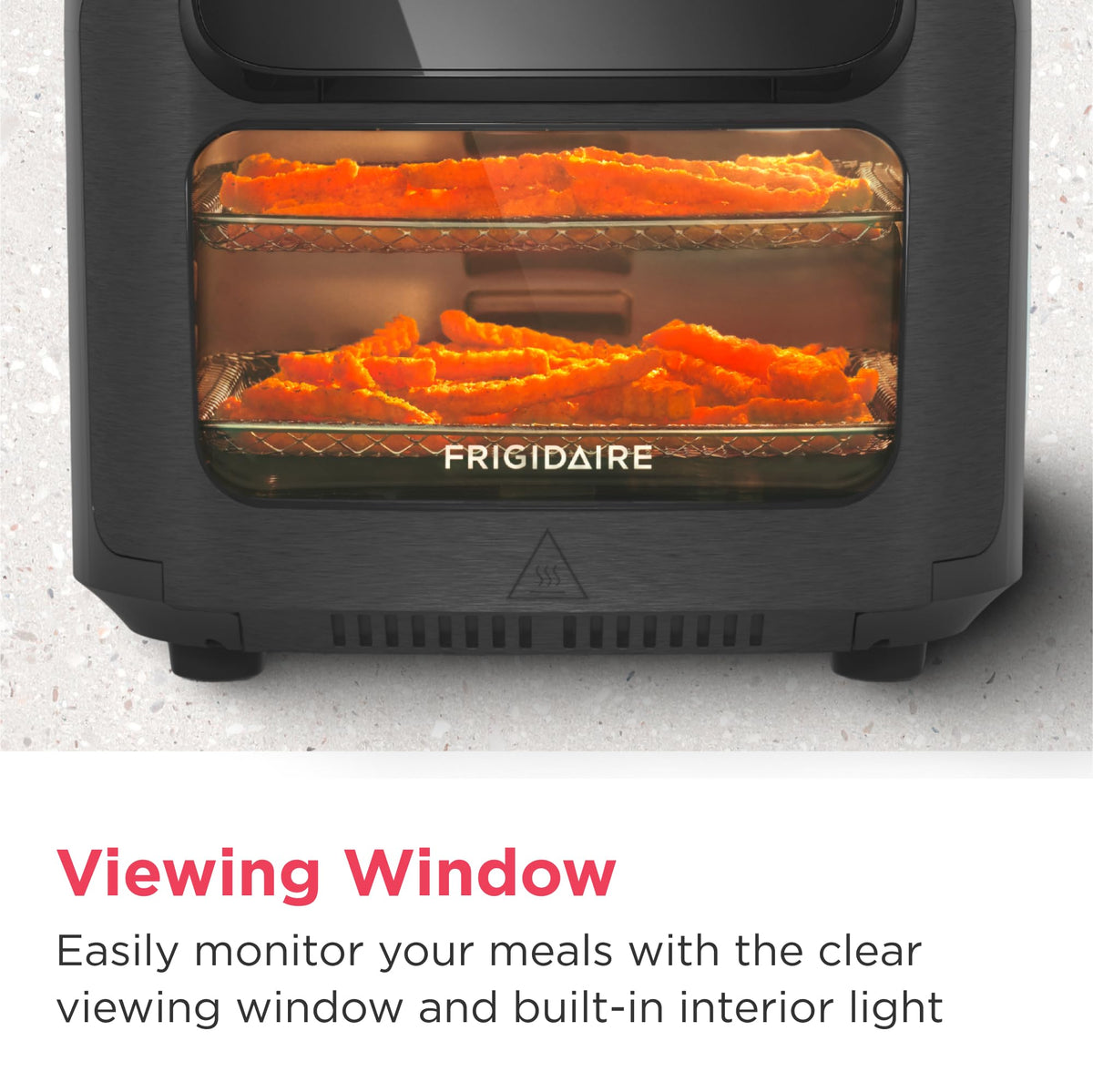 5-in-1 Air Fryer Combo Oven with Viewing Window, Large 12.6 QT Capacity, Digital Display, 5 Cooking Modes, 7 Recipe Presets, Automatic Shake Reminder, PFAS-Free Cooking Surfaces, Black