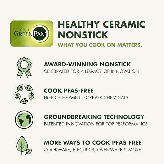 GreenPan Spectra 10" & 12" Frying Pan Skillet, Hybrid Tri-Ply Stainless Steel, PFAS-Free Ceramic Nonstick Textured Cooking Surface, Induction Cookware, Diswasher Safe, Oven & Broiler Temp to 850˚F