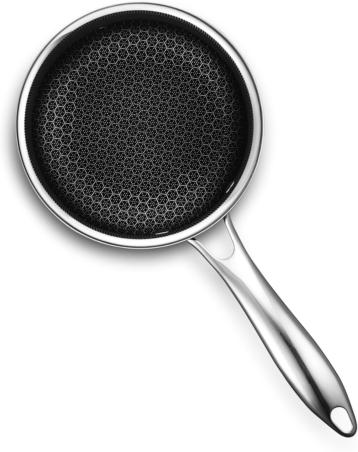 HexClad Hybrid Nonstick 1-Quart Saucepan with Tempered Glass Lid, Stay-Cool Handle, Dishwasher-Friendly, Oven-Safe Up to 900°F, Induction Ready, Compatible with All Cooktops - Culinary Roots