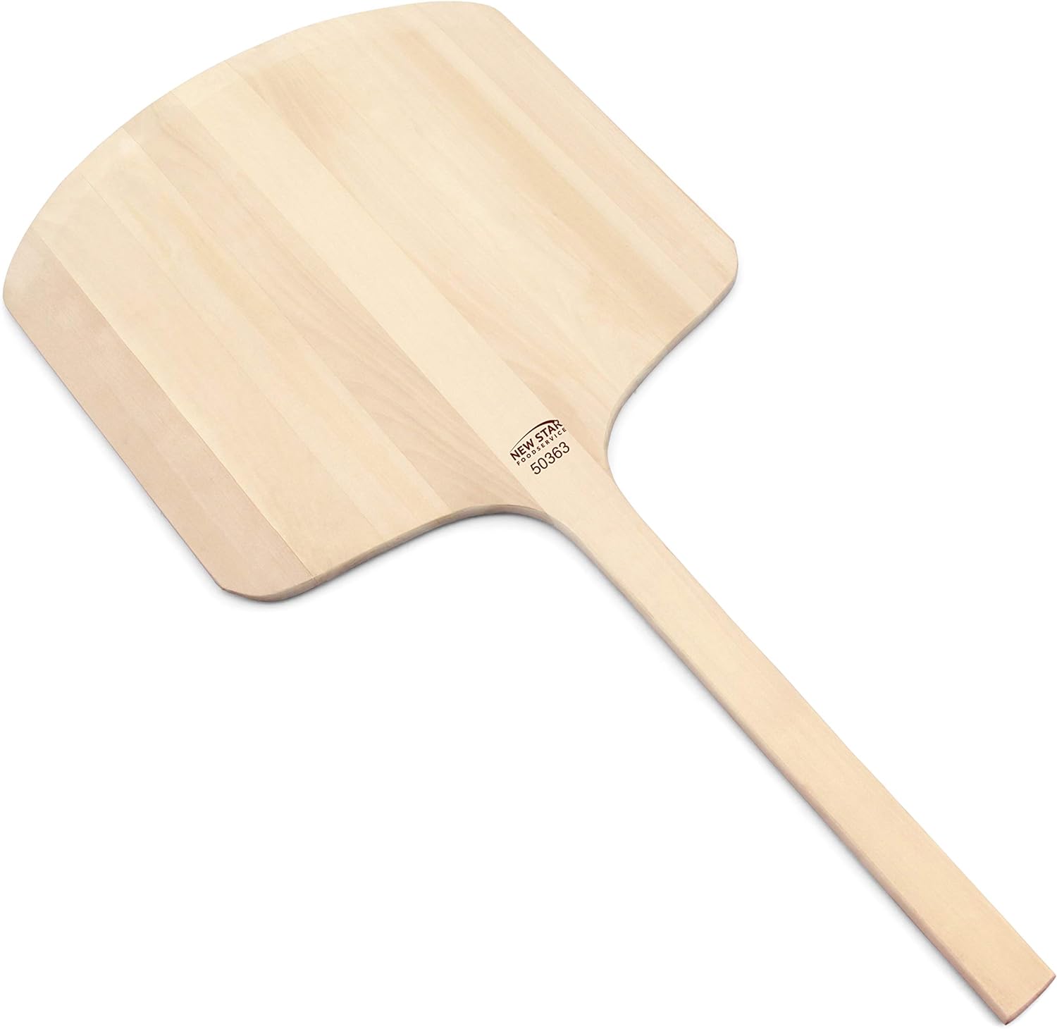 New Star Foodservice 536181 Restaurant-Grade Wooden Pizza Peel, 19" L x 18" W Plate, with 17" L Wooden Handle, 36" Overall Length… - Culinary Roots