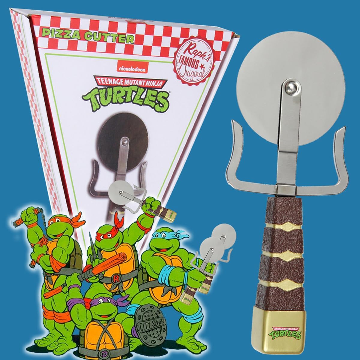 Teenage Mutant Ninja Turtles TMNT Raph's Famous Original Sai Pizza Cutter Wheel Tool - Culinary Roots