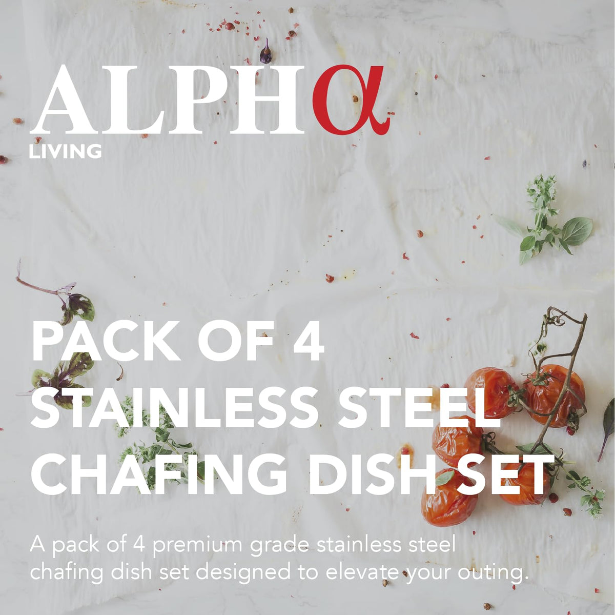 4 Pack Chafing Dish Full Set