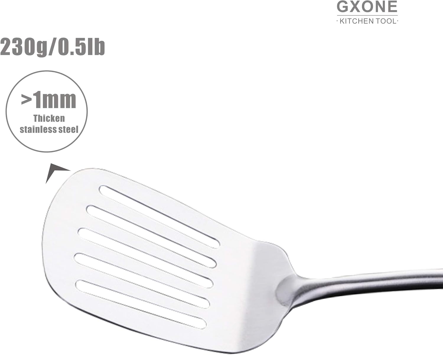 Metal Spatula,304 Stainless Steel Wok Spatula with Heat Resistant Wooden Handle,Silver/15.7Inch - Culinary Roots