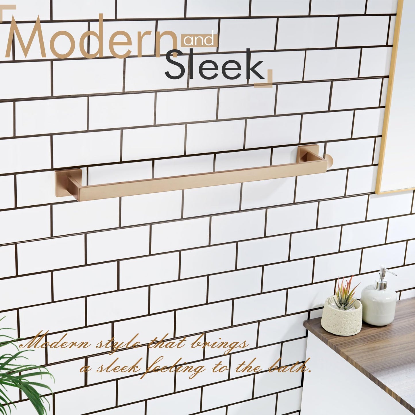 24 Inch Towel Rack for Bathroom Kitchen Towel Bars Wall Mount SUS304 Stainless Steel Towels Holder