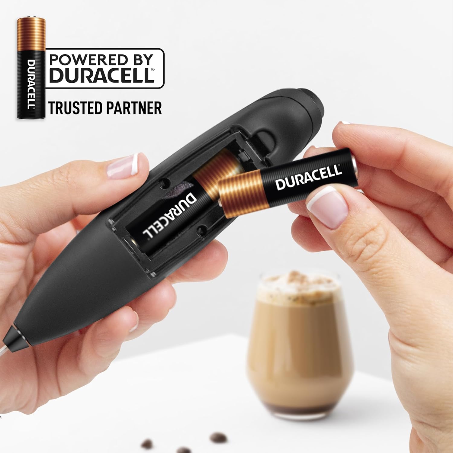 Zulay Kitchen Patented Tornado Triple Whisk Milk Frother with 4 Duracell Batteries – Handheld Foam Maker for Coffee, Lattes, Matcha & Hot Chocolate – Rich, Creamy Froth in Seconds - Culinary Roots