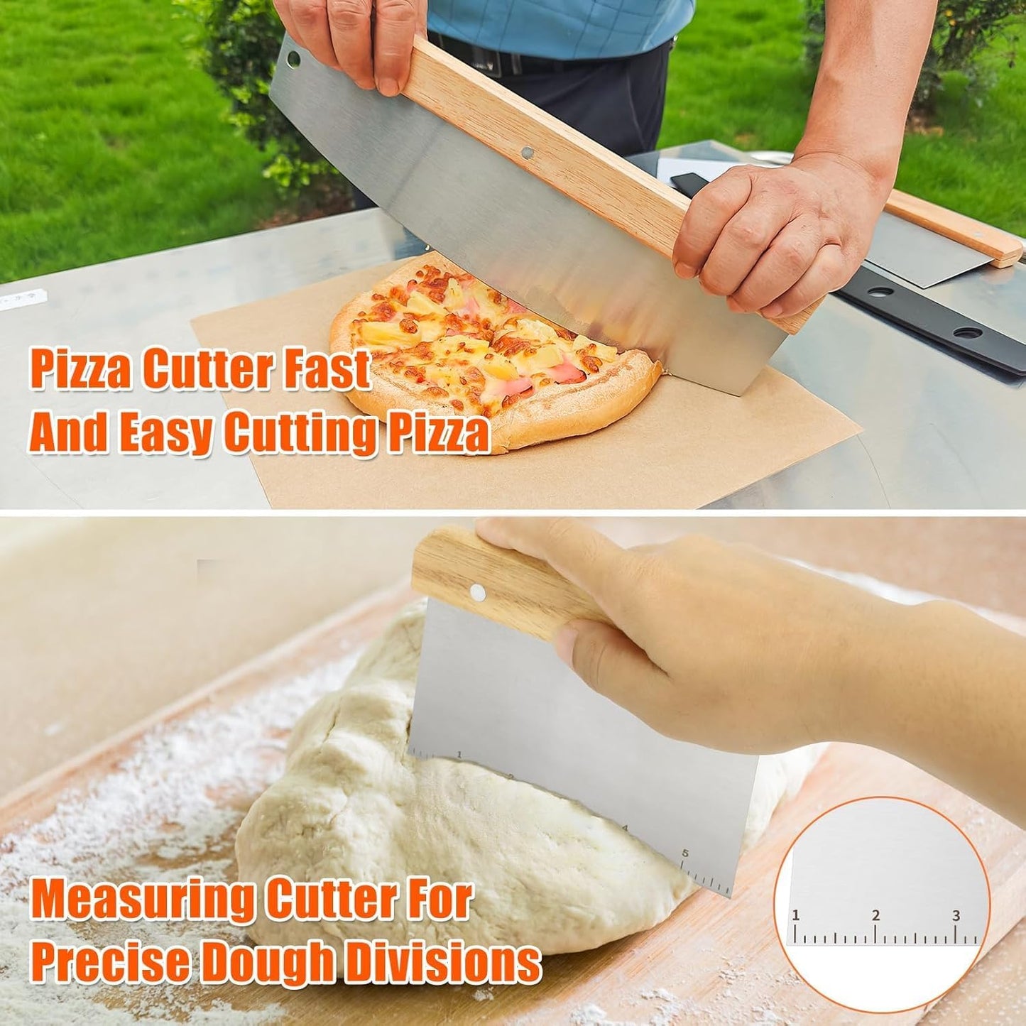 Hisencn 13" Ceramic Pizza Steel for Home Ovens - 20X Faster Heating, Crispy Crust Kit with Aluminum Peel & Tools - Culinary Roots