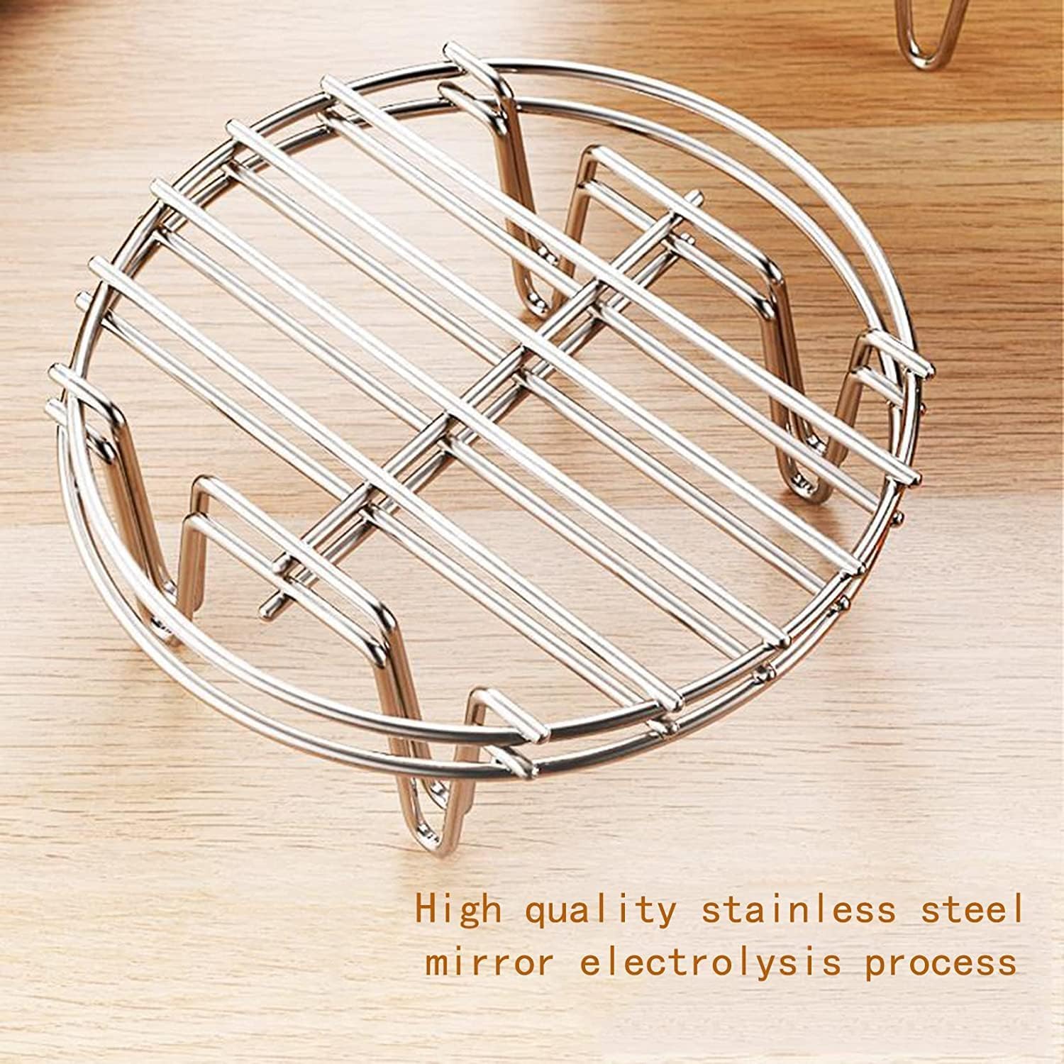 12.8" Round Cooking Rack Versatile Stainless Steel Grid Grill Steamer Rack, Fits Air Fryer Pot Pressure Cooker Canning - Culinary Roots