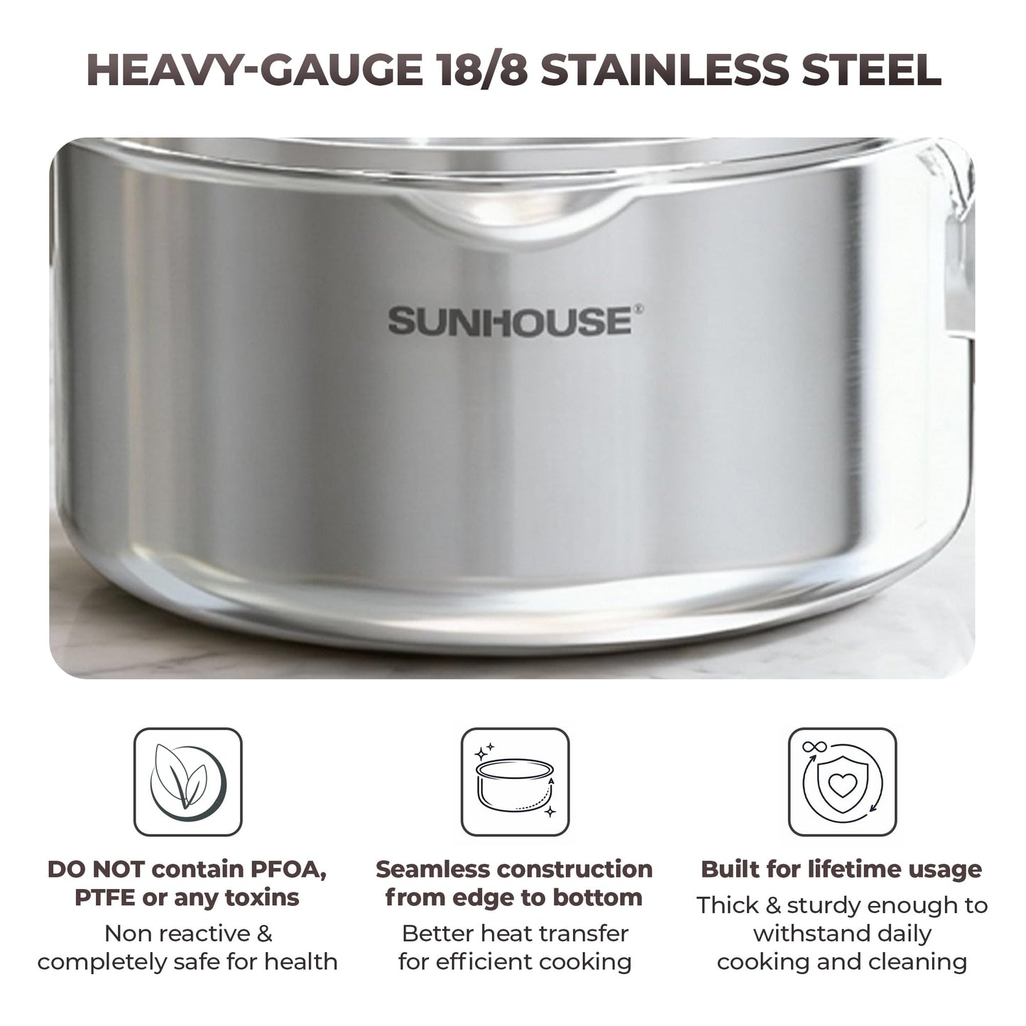1.5 QT Sauce Pan with Lid & Pour Spouts